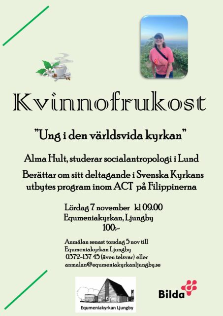 Kvinnofrukost lördag 7 nov kl 09:00
