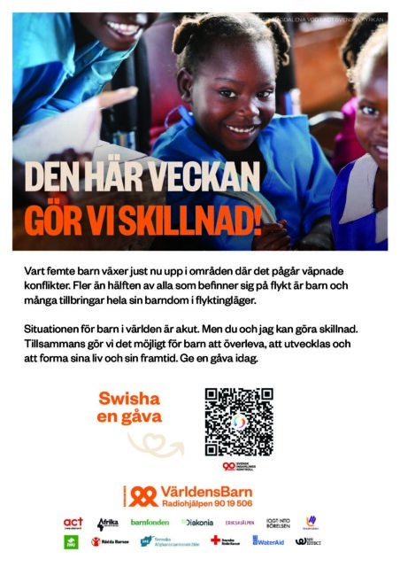 Musikgala 17 oktober till förmån för Världens Barn kl 15:00